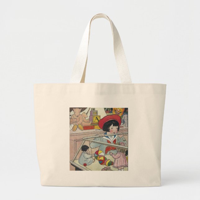 Bolsa Tote Grande T é para brinquedo (Frente)