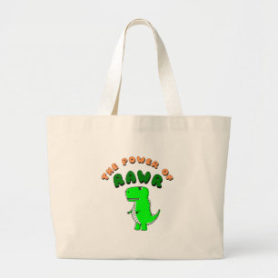 Bolsa Tote Grande T-Rex O Poder Do RAWR