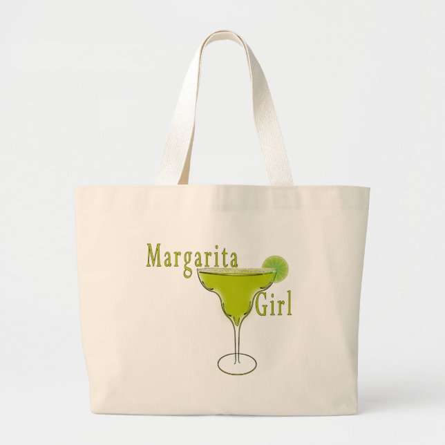Bolsa Tote Grande T-shirt da menina de Margarita (Frente)