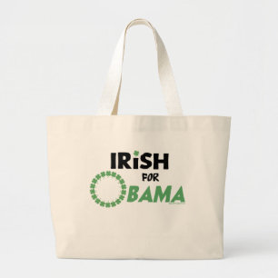 Bolsa Tote Grande T-shirt e ganhos de Obama do irlandês
