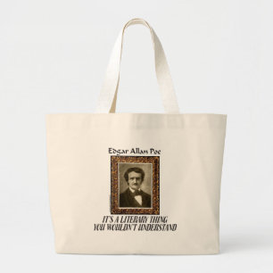 BOLSA TOTE GRANDE T-SHIRT E PRESENTES DE EDGAR ALLAN POE
