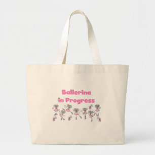 Bolsa Tote Grande T-shirt e presentes em andamento da bailarina