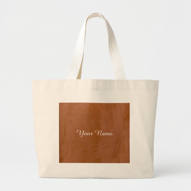 Bolsa Tote Grande Tangerina Sólida (Frente)
