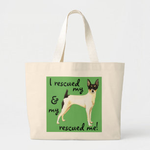Bolsa Tote Grande Tapete de Emergência Fox Terrier