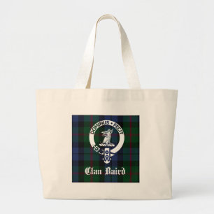 Bolsa Tote Grande Tartan da crista de Baird do clã