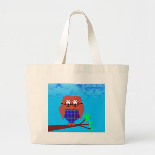 Bolsa Tote Grande Tartan e Hearts Owl