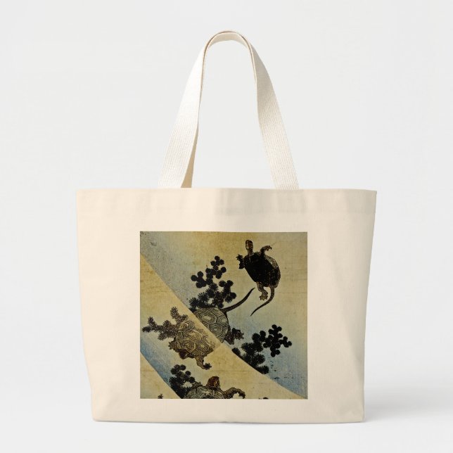 Bolsa Tote Grande Tartarugas de Nado (Frente)