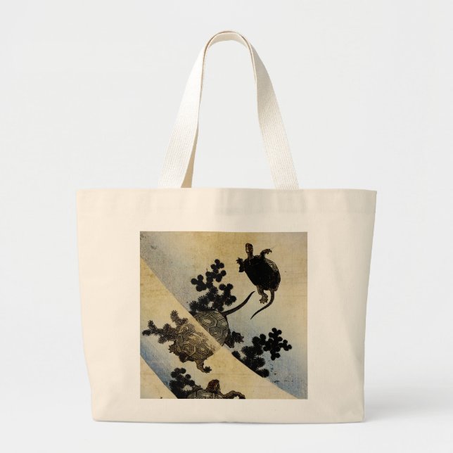 Bolsa Tote Grande Tartarugas de Nado (Frente)