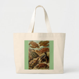 Bolsa Tote Grande Tartarugas De Vintage Haeckel