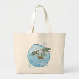 Bolsa Tote Grande Tartarugas marinhas BFF - Presentes personalizados