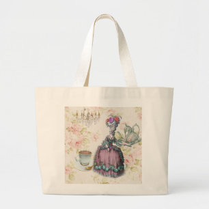Bolsa Tote Grande Tea party floral francês Marie Antoinette de Pari