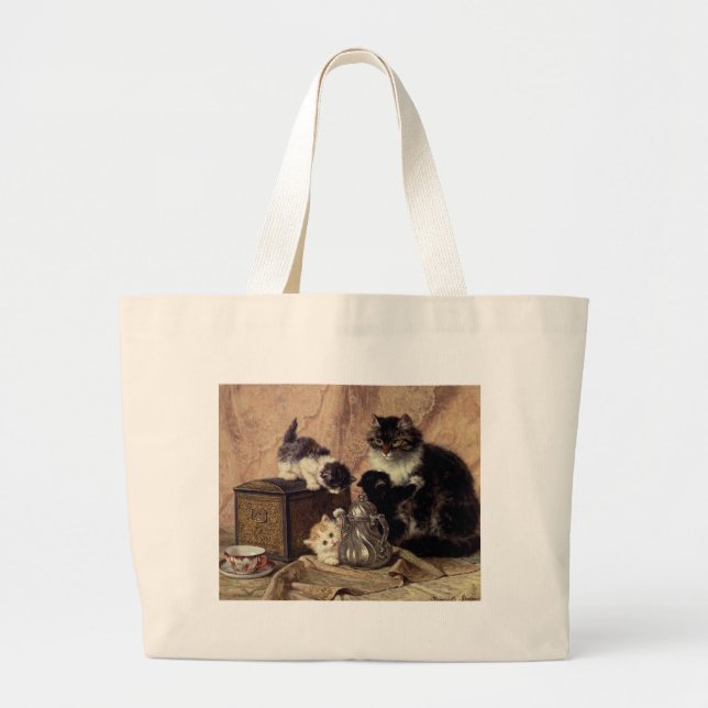 Bolsa Tote Grande Teatime_For_Kittens (Frente)