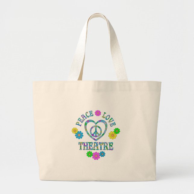 Bolsa Tote Grande Teatro do amor da paz (Frente)
