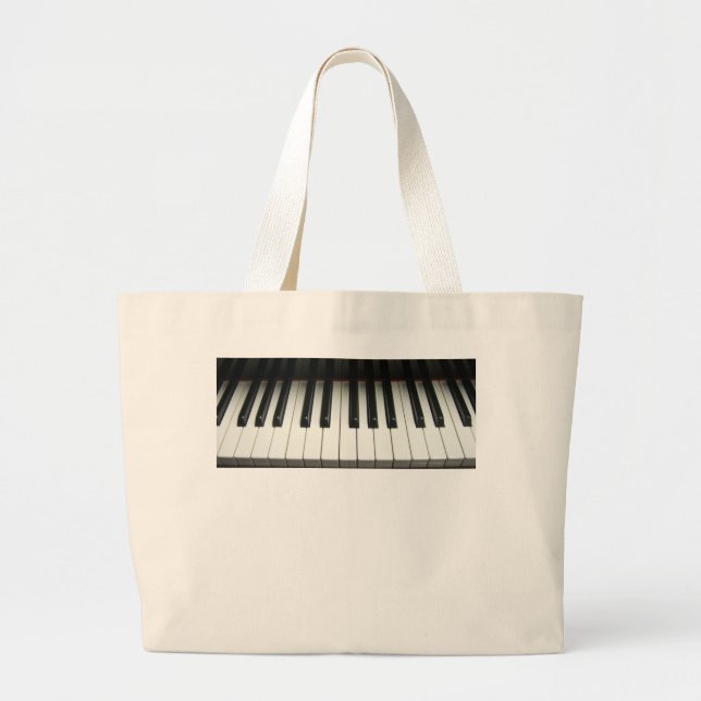 Bolsa Tote Grande Teclado de piano (Frente)