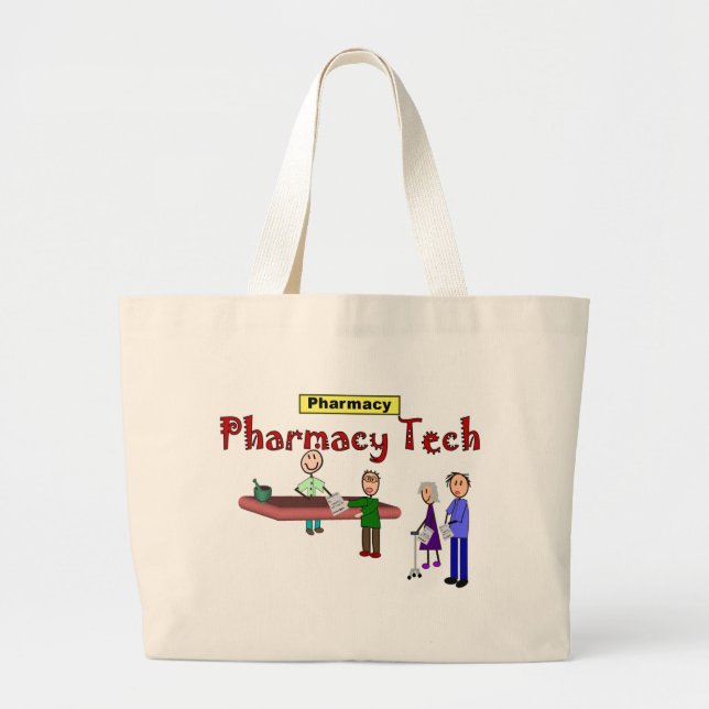 Bolsa Tote Grande Tecnologia da farmácia com design dos clientes (Frente)