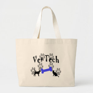 Bolsa Tote Grande TECNOLOGIA do veterinário com osso de cão
