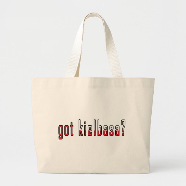 Bolsa Tote Grande tem kielbasa? Sinalizador (Frente)
