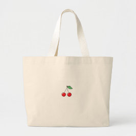 Bolsa Tote Grande Tema cereja, design cereja