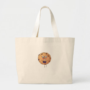 Bolsa Tote Grande Tema de comida fofo de biscoito