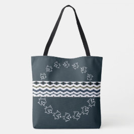 Bolsa Tote Grande tema peixe com designer caprichoso