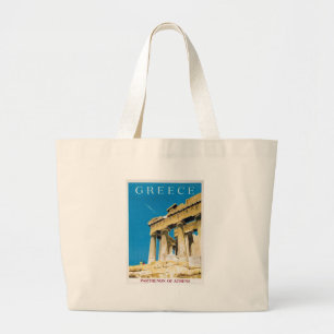 Bolsa Tote Grande Templo de Partenon da Grécia de Atenas viagens vin