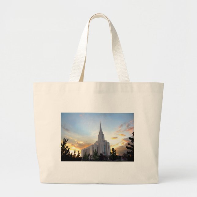 Bolsa Tote Grande templo mórmon Oquirrh Mountain Utah LDS (Frente)