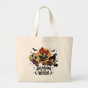Bolsa Tote Grande Temporada da Bruxa - Irmãs Bruxas Fofas de Hallowe
