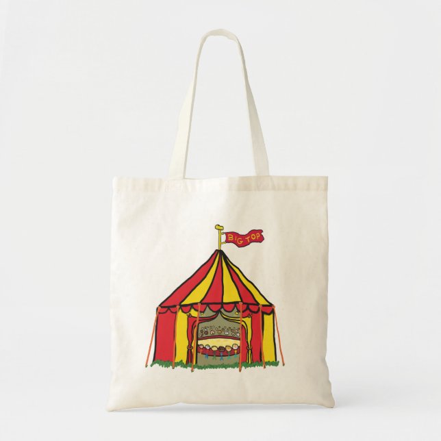 Bolsa Tote Grande tenda de circo superior (Frente)