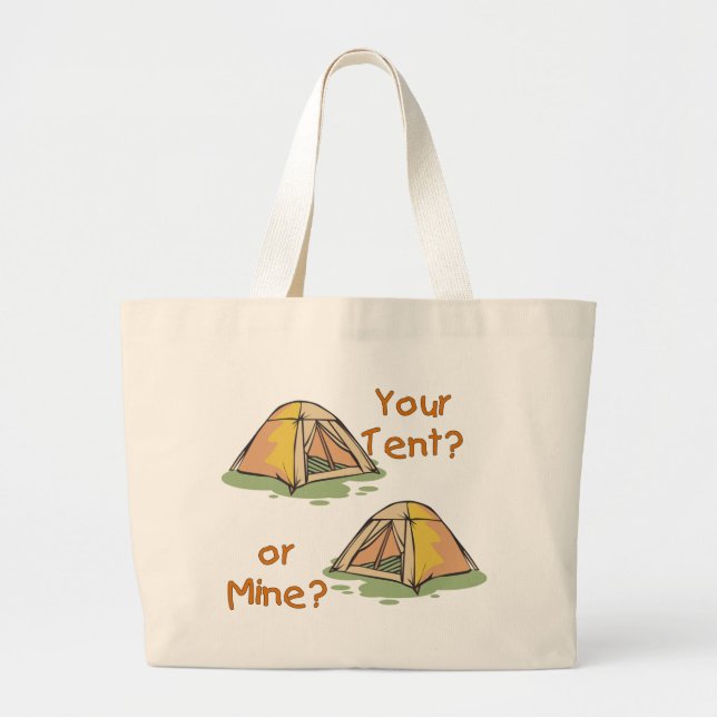 Bolsa Tote Grande Tendas de acampamento (Frente)