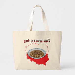 Bolsa Tote Grande Tenho um mapa polonês cznina