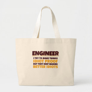 Bolsa Tote Grande Tente fazer as coisas do Engenheiro de engenharia 
