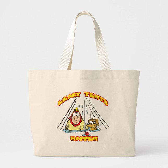 Bolsa Tote Grande Tents De Camping-Leaky (Frente)