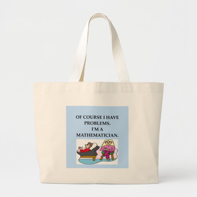 Bolsa Tote Grande terapia da matemática (Frente)