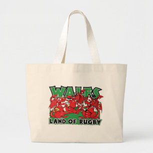 Bolsa Tote Grande Terra de Wales do rugby