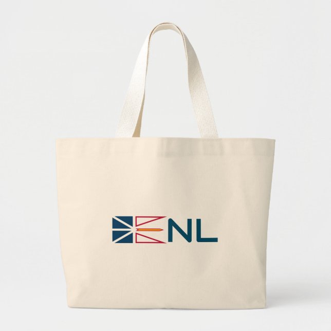 Bolsa Tote Grande Terra Nova e bandeira Labrador (Frente)