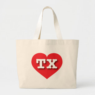 Bolsa Tote Grande Texas Red Heart - Big Love