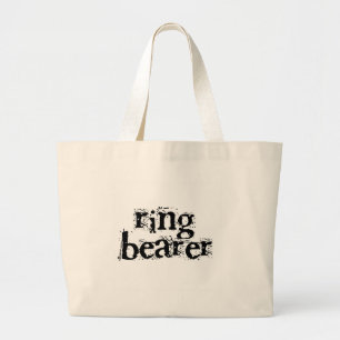 Bolsa Tote Grande Texto do preto do portador de anel