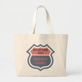 Bolsa Tote Grande Texto Personalizado de Viagem de Estrada da Famíli