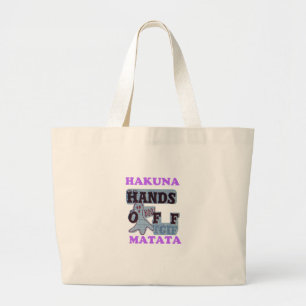 Bolsa Tote Grande TGIF Hakuna Matata Mãos De Cabeça Engraçada