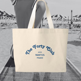 Bolsa Tote Grande The Forty Club Retro Blue Custom Crest
