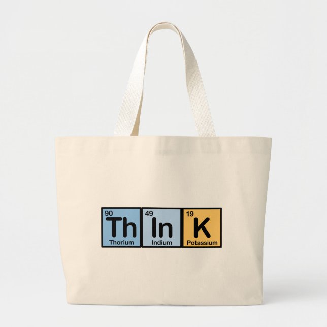 Bolsa Tote Grande Think fez dos elementos (Frente)