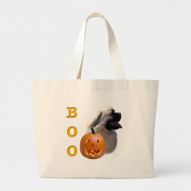 Bolsa Tote Grande Tibetano Spaniel Boo (Frente)