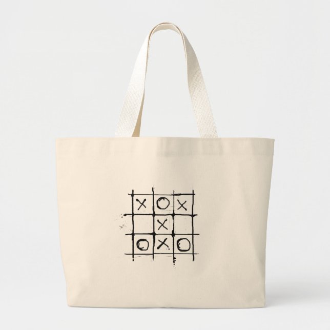 Bolsa Tote Grande Tic Tac Toe (Frente)