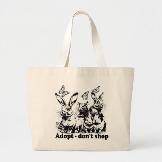 Bolsa Tote Grande Tierschutz - Adopt don't shop