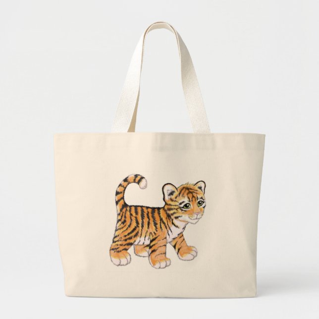 Bolsa Tote Grande Tigre Cub (Frente)