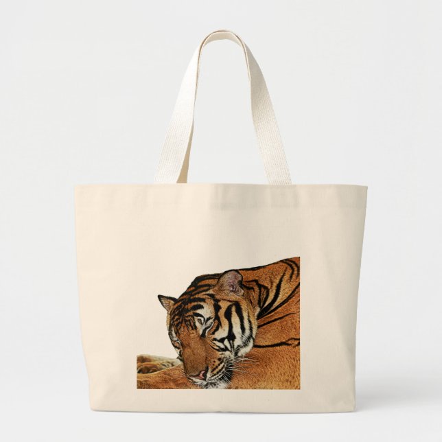 Bolsa Tote Grande Tigre de aninhamento (Frente)