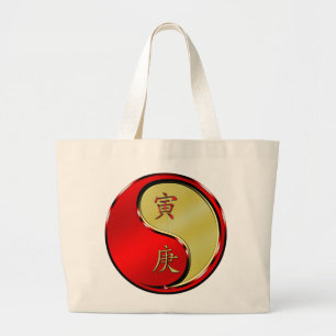 Bolsa Tote Grande Tigre de Metal