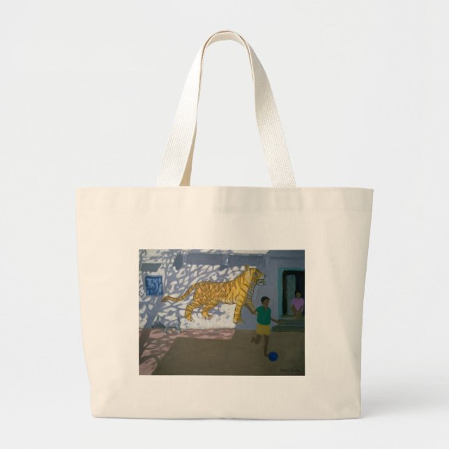 Bolsa Tote Grande Tigre India (Frente)