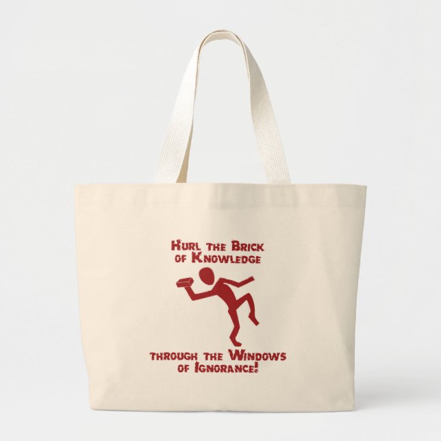 Bolsa Tote Grande Tijolo do conhecimento (Frente)