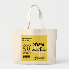 Bolsa Tote Grande Tiki retro Maika'i - bom - sacola de Hawai'i da